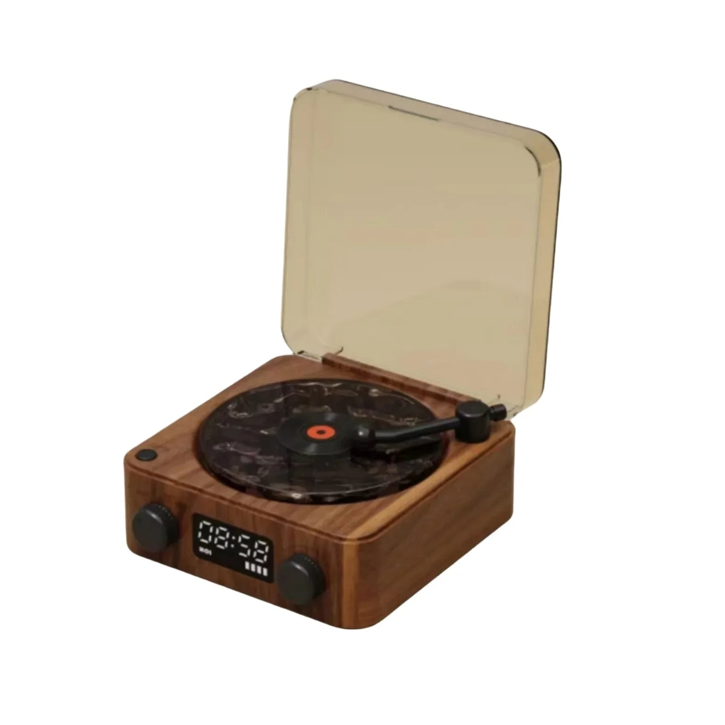 Waves Retro Bluetooth Vinyl Player & Sleep Aid Speaker with RGB Lights - Perfect for Relaxation and Nostalgia