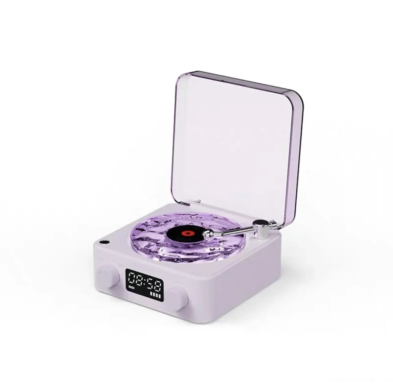 Waves Retro Bluetooth Vinyl Player & Sleep Aid Speaker with RGB Lights - Perfect for Relaxation and Nostalgia